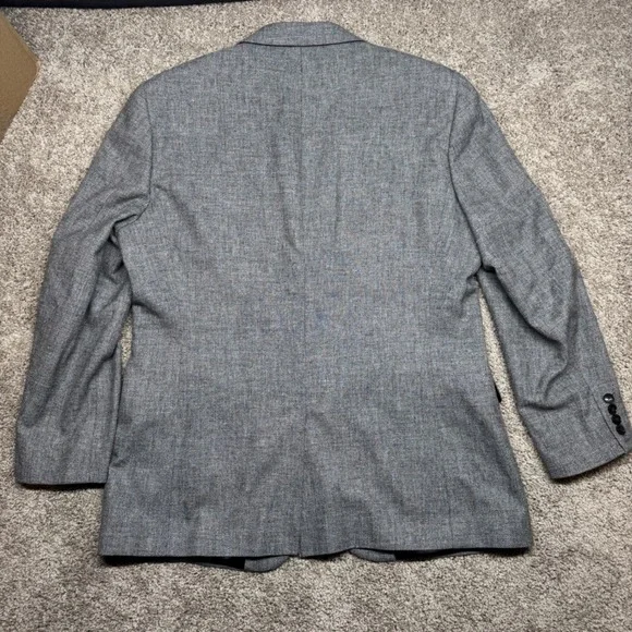 Reiss Mens Grey Wool Cotton Linen Blend Blazer Sport Coat Jacket 46
